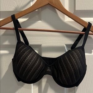 Elegant Black Striped Bra